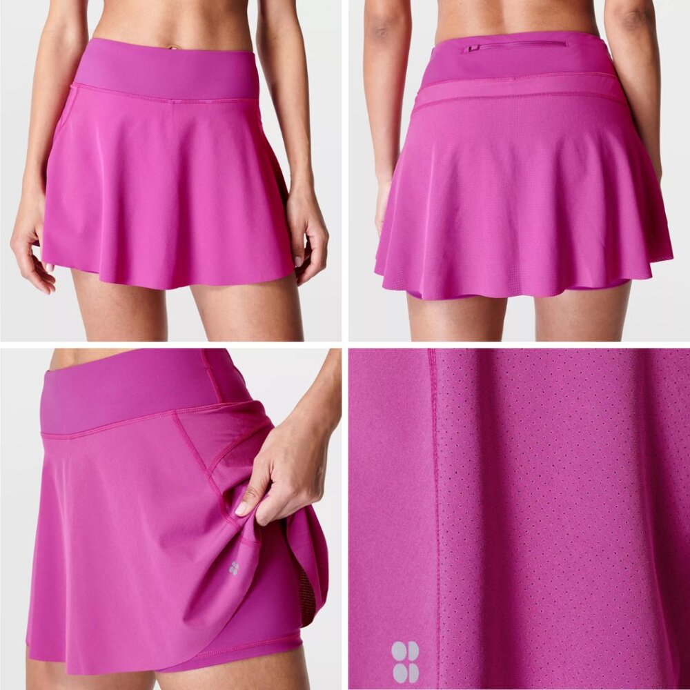 Sweaty Betty Swift Running Skort in Malbec Purple, Size L